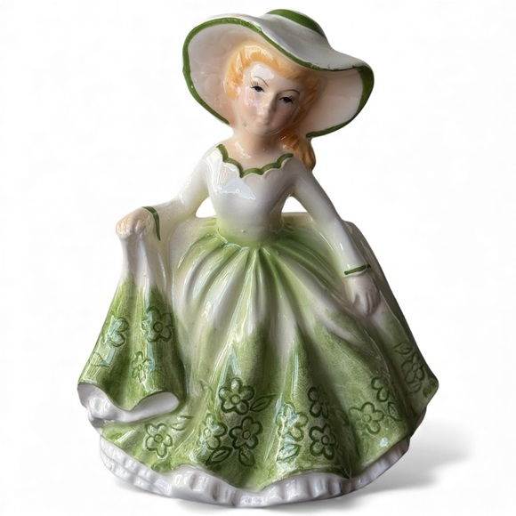Other - Vintage Relpo Southern Belle Green Floral Ceramic Planter Vase